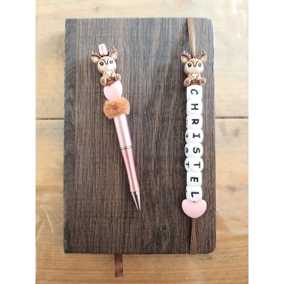 Notitieboekje (print) met kralen Notitieboekje (print) met kralen