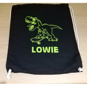 Turnzakje/ gymtas katoen met trekkoord