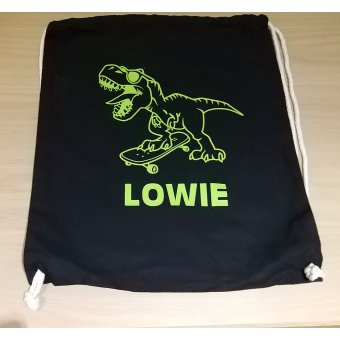 Cotton gym bag with drawstring