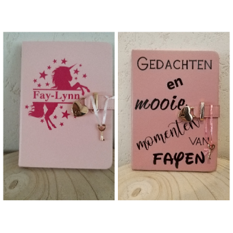 Personalized booklet  A5 with lock