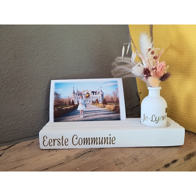 Herinneringensteen met vaasje / kaarsje