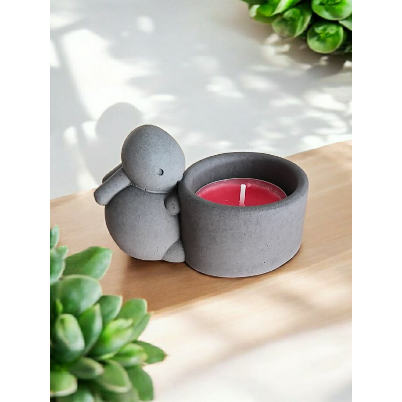 Kaarsenpotje klein konijntje