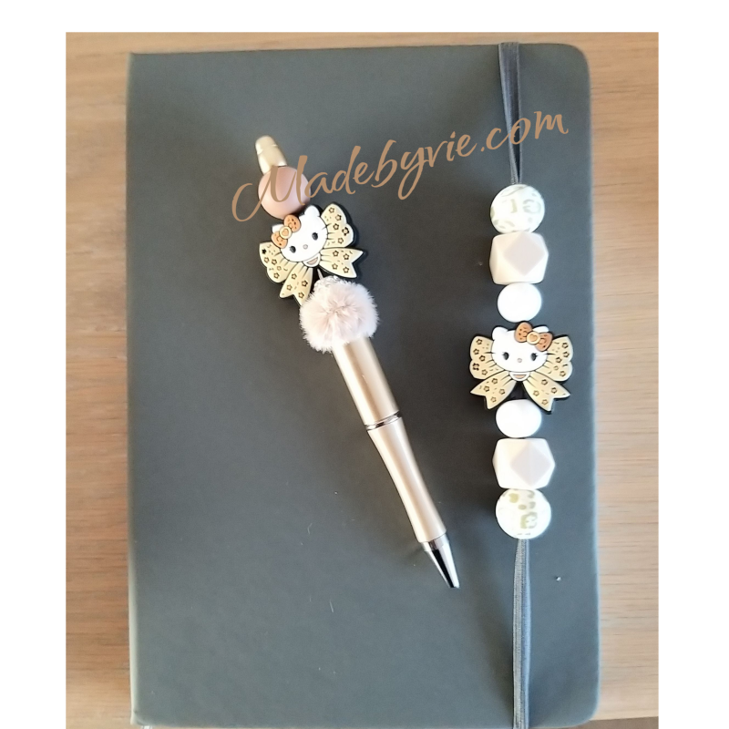 Notitieboekje (effen kleur) met kralen