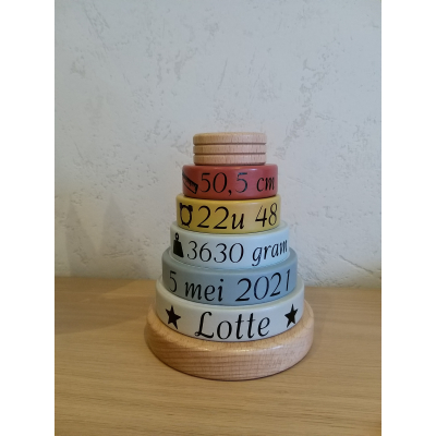 Little Dutch stacking tower with printing Little Dutch stacking tower with printing