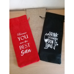 Wijnzak met gepersonaliseerde boodschap