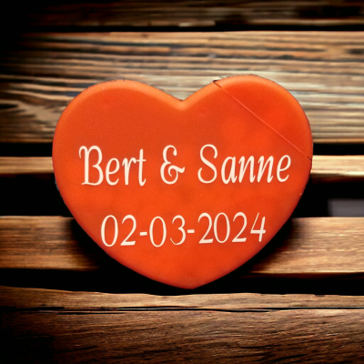 Gepersonaliseerd hartje met muntjes