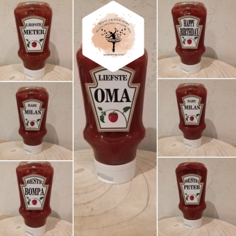 Personalized bottle of ketchup 200ml