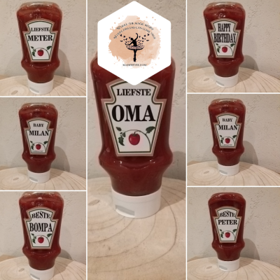 Gepersonaliseerd fles ketchup 200ml Gepersonaliseerd fles ketchup 200ml