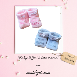 Babyslofjes 'Ik hou van mama'