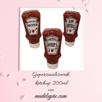 Personalized bottle of ketchup 200ml