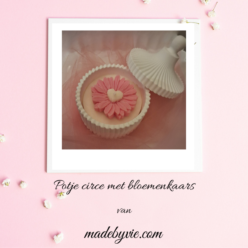 Potje CIRCE met bloemenkaars