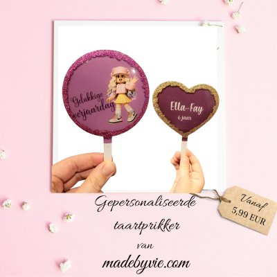 Gepersonaliseerde taartprikker 10cm