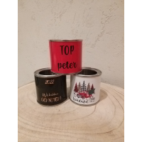 Blik met gepersonaliseerde cover