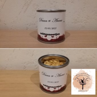 Blik met gepersonaliseerde cover