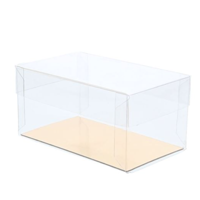 PVC doos met deksel 10 x 6 x 5 cm met goudkarton PVC doos met deksel 10 x 6 x 5 cm met goudkarton