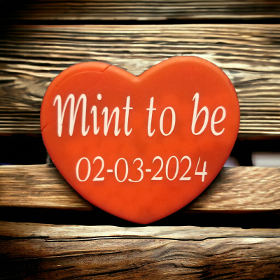 Gepersonaliseerd hartje met muntjes Gepersonaliseerd hartje met muntjes