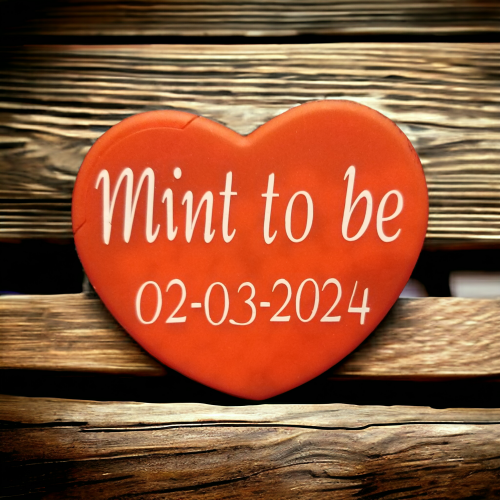 Personalized heart with mints