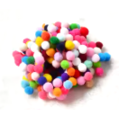 Speelrijst accessoires - zakje pompoms Speelrijst accessoires - zakje pompoms