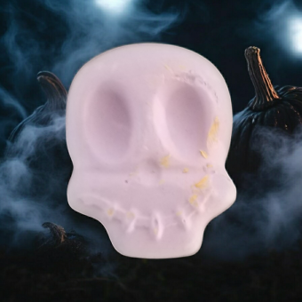 Sidewalk chalk Halloween skull